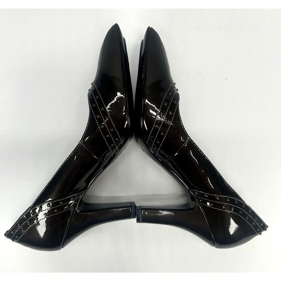 Sofft Womens 1052715 Chocolate Brown Patent Leather Pointed Toe Pump Heels Sz 9M - Picture 7 of 12
